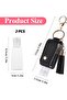 2 Pcs Hand Sanitizer Keychain 30ml Portable Leather Hand Sanitizer Holder Leakproof Empty Bot - 2