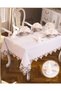 Karanfil Gardenya Linen Cream-Gold 26 Piece 12-Person Premium 160 × 220 cm Table Set