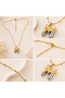 Double Color m Letter Steel Necklace - 2