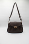 Women's Drawstring Detailed Metal Magnet and Zipper Closure Lined Crossbody Shoulder Bag - 3
