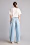 100% Cotton Barrel Fit High Waist Pocketed Jean Trousers - Light Blue - 5