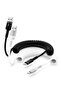 Carplay Coiled Cable Usb-A to Usbc Fast Charging Data Sync Cord Retractable Cable