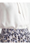 Lcw grace blue elastic waist patterned bell-bottomed skirt - 3