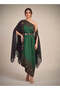 Ankara Green Cape set - 2