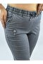 Plus Size Akar Fabric Mom Elastic High Waist Lace-Up Cuff Button Detailed Women's Trousers - 4