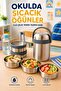 1.8 Liter 3-Piece Stainless Steel Leak-Proof Thermos Food Container / Lunch Box - 2