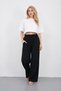 Women's Elastic Waist Palazzo Trousers with Pocket Detail, Comfortable