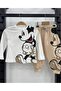 Mckeyy Mouse Printed Crew Neck Undergarment Set Tracksuit