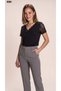 New Season Women's Short Sleeve V-Neck Lace Viscose Blouse - 2