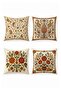 Ikat Pattern Flowers Patterned 4-Piece Throw Pillow Cover Set - 3