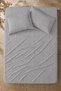 Striped Satin Bed Sheet Set Elastic Soft & Shiny Single/Double/King Size 30 cm Height - 8