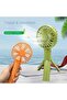 Pink portable mini personal face fan, 3 wind speed settings, rechargeable, foldable. - 4
