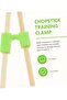 Silicone Chopstick Training Clamp, Finger Guide Helper for Kids & Adults, Reusable Easy Grip Learning Aid (Green) - 2