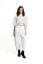 Cream Tape Detailed Asymmetrical Printed Shirt 19182 - 4