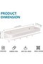 منظم حائط من الفولاذ الكربوني مقاس 12 بوصة، رف حمام مقاوم للصدأ، مع رف قابل للإزالة - 6