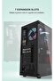 DK100 M-ATX/ATX Gaming PC Case, 120mm Fans,Tempered Glass,7 Expansion Slots, 2 SSD, Black - 6