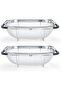 2 Pack Over the Sink Oval Colander for Kitchen, Collapsible Colander with Expandable Rubber Handles,