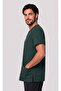 Men's Envelope Collar Bitter Green, Burgundy, Brick Red, Turquoise Lycra Belinda Fabric Doctor Scrubs Single Top - 4