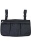 Black wheelchair bag with 4 hooks, suitable for walkers, office chairs, wheelchairs, electric scooters, and electric wheelchairs (32.5 x 18 cm).