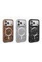 iPhone 17 Pro Case Glittery Diamond Stone Magsafe Camera Raised Silicone - 4