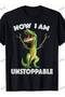قميص A I'Unstoppable Now-Rex Fun ذو طابع ديناصورات ممتع - 2