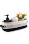 Woven cotton rope basket, toilet paper basket, storage basket with handle, 33 cm x 15 cm x 10 cm, black. - 2