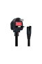 Power Cable 3-Pin to 2-Pin for MK – 1.8M | Model HI-0108-MK | Universal AC Power Cord | Black | Ideal for Laptop, Charger, Game Console