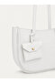 White Shk341 Faux Leather, Zippered, Wallet Charm Gift, Women's Hand, Arm and Shoulder Bag - 6