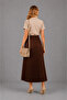Standard Skirt with Pleats and Elastic Waist - 4