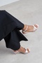 Zaria Satin Open Toe Detailed Caged Women's Heeled Sandals - 7