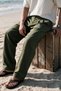 Siena Men's Premium Double Pleated Detailed Linen Baggy Trousers - 3