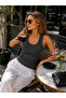 Women's Camisole Ribbed Slim Fit Athlete U-Neck Flexible Daily Basic Ribbed Athlete - 4