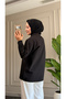 6470 - Stylish Comfortable Skirt and Sleeve Cuff Pattern Detailed Woven Soft Fabric Women's Poplin Shirt - 3