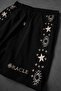 Men's Black Oracle Embroidered Above-Knee Shorts - 4