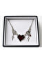 Gothic Necklace with Red Heart and Angel Wing Detail – Alternative Style Accessory - 2