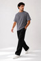 Men's Premium Gray Oversize T-Shirt – Breathable, Soft Textured, Anti-Sweat, Comfortable Fit, Basic