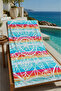 Colorful Bohemian Mandala Geometric Patterned 70X150 Beach Towel - Cotton Bath Towel