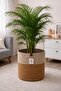 Jute Wicker Multi-Purpose Decorative Organizer Flower Pot Basket Garden Organizer Basket Width 30 Length 30 cm - 2