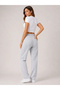 Pique Woven Fabric Pocketed Sweatpants with Elastic Laces for 4 Seasons - 4