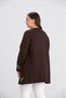 Women's Plus Size Sleeve Skirt Hem Zigzag Stone Detail Open Front Stretchy Viscose Midi Length Cardigan - 7