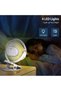 Portable Clip on Fan with LED Lights, Battery Operated USB Desk Fan 5 Speed Quiet Rechargeable Mini Table Fan 360° Rotate Personal Cooling Fan for Home Office Stroller Camping - 5