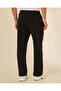 Men Black Plain Bonded Lounge Bottom - 3