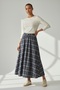 Plaid Patterned Bell Skirt