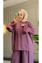 6579 - Stylish and Comfortable Olivia Jacquard Soft Viscose Fabric Loose Women's Set - 4