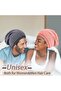 Silk sleep cap snow white satin cotton unisex breathable. - 3