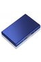 Metal card holder silver locking 6 slots slim 10x7.5x2.5cm.