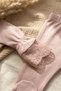 Gül Kurusu Aria Vintage Lace Detailed 100% Cotton Ruffled Baby Set - Stylish and Soft Baby Bottoms - 5