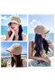 Lightweight sun hat with extra-wide brim and adjustable drawstring - UV protection, suitable for various summer activities, light brown. - 4