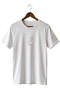 Minimal Crescent and Star Printed Unisex T-Shirt Crew Neck Cotton Casual Basic T-Shirt