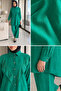 Green Front Folded Stone Hijab Tunic Pants Double Set - 5